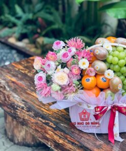 Giỏ Hoa Trái Cây dịp chúc mừng 001
