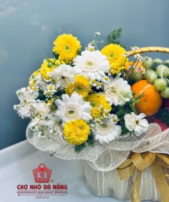 Giỏ Hoa Trái Cây dâng lễ 002