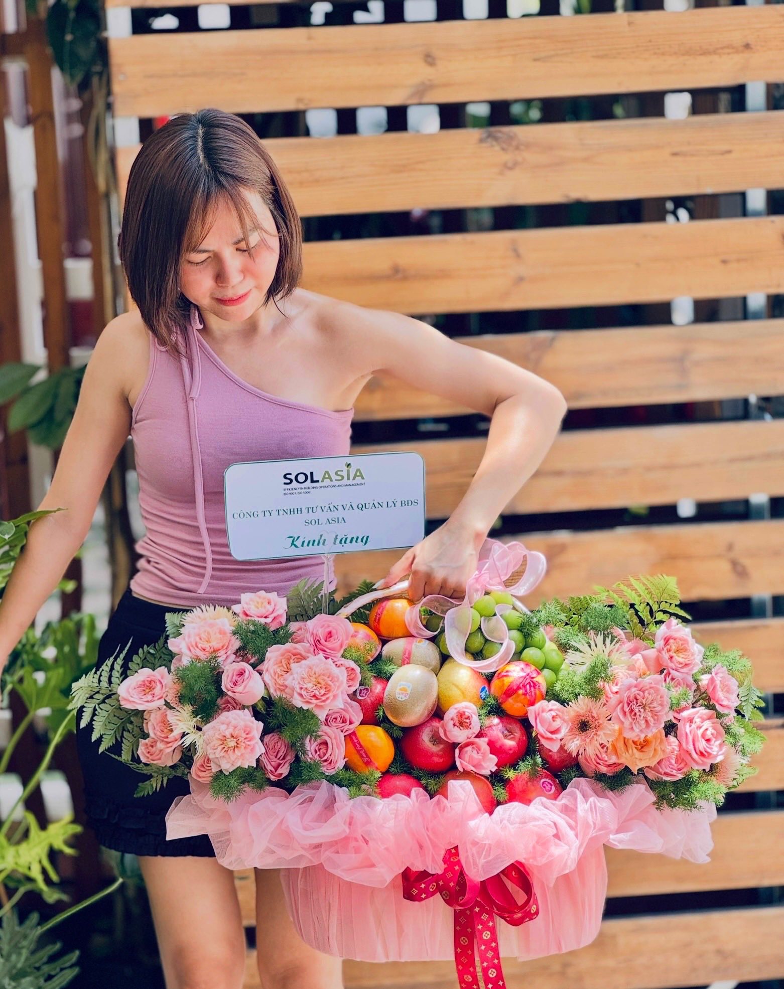 Giỏ Hoa Trái Cây cao cấp 033